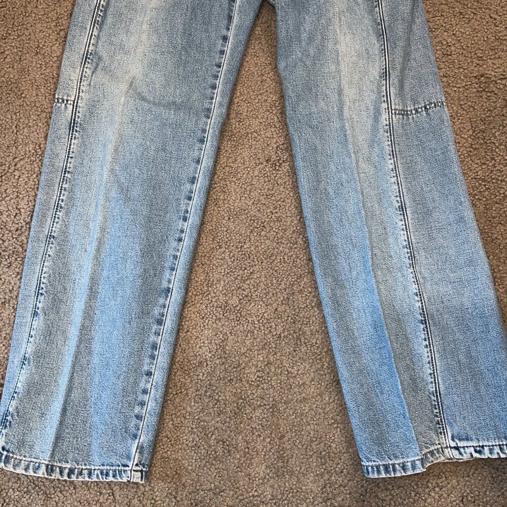 Vintage 90's LEVI'S L2 Baggy Wide Leg High Rise Big Pocket Skater Jeans Jr. 7 - Picture 4 of 16